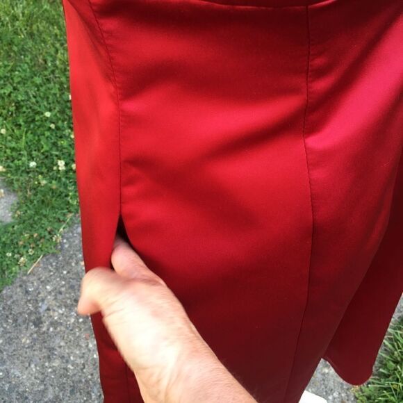 David’s Bridal Silky Red dress - Picture 3 of 8